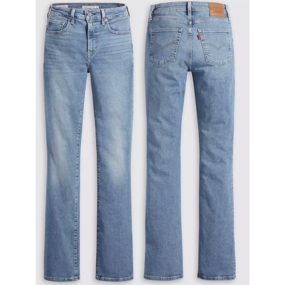 Levi’s Premium 725 HIGH RISE BOOTCUT JEANS Size 28 Blue Wave Light Wash Stretch